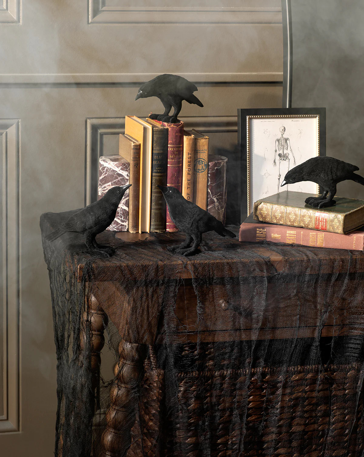 Flocked Resin Crow Statues (Set of 2) | McGee & Co. (US)