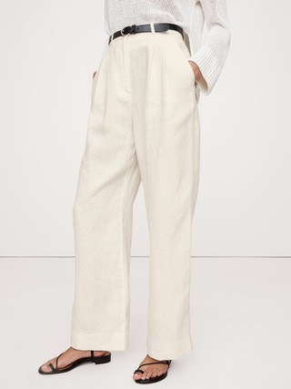 Soho High-Rise Wide-Leg Linen Pant | Banana Republic (US)