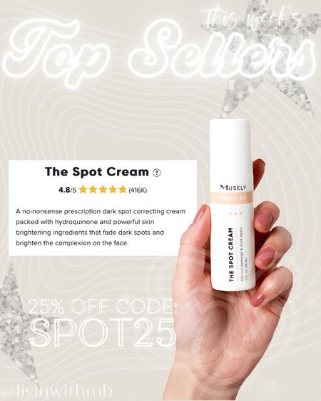 The Spot Cream by Musely was a top seller this week!

This product single-handedly changed my skin. You can try it now for 25% off with code: SPOT25

#LTKFind #LTKbeauty #LTKsalealert