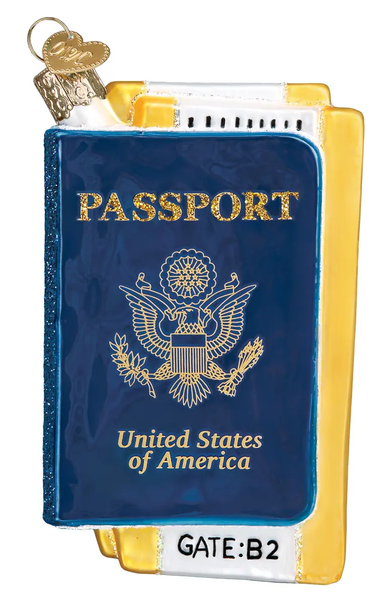 Passport Glass Ornament | Nordstrom