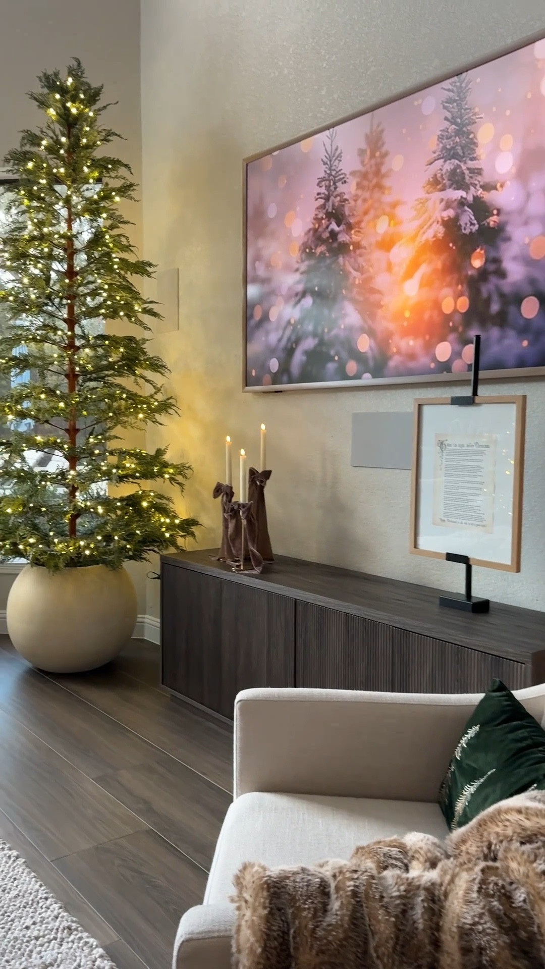 Lil peek of the Christmas decor I’ve gotten up in our living room and our new Christmas tree I am OBSESSED with! Even my husband is so you KNOW it’s good! Erin aka My Texas House hit it out of the park with this tree! I’m officially a Walmart lover! 

#LTKHoliday #LTKHome #LTKSeasonal