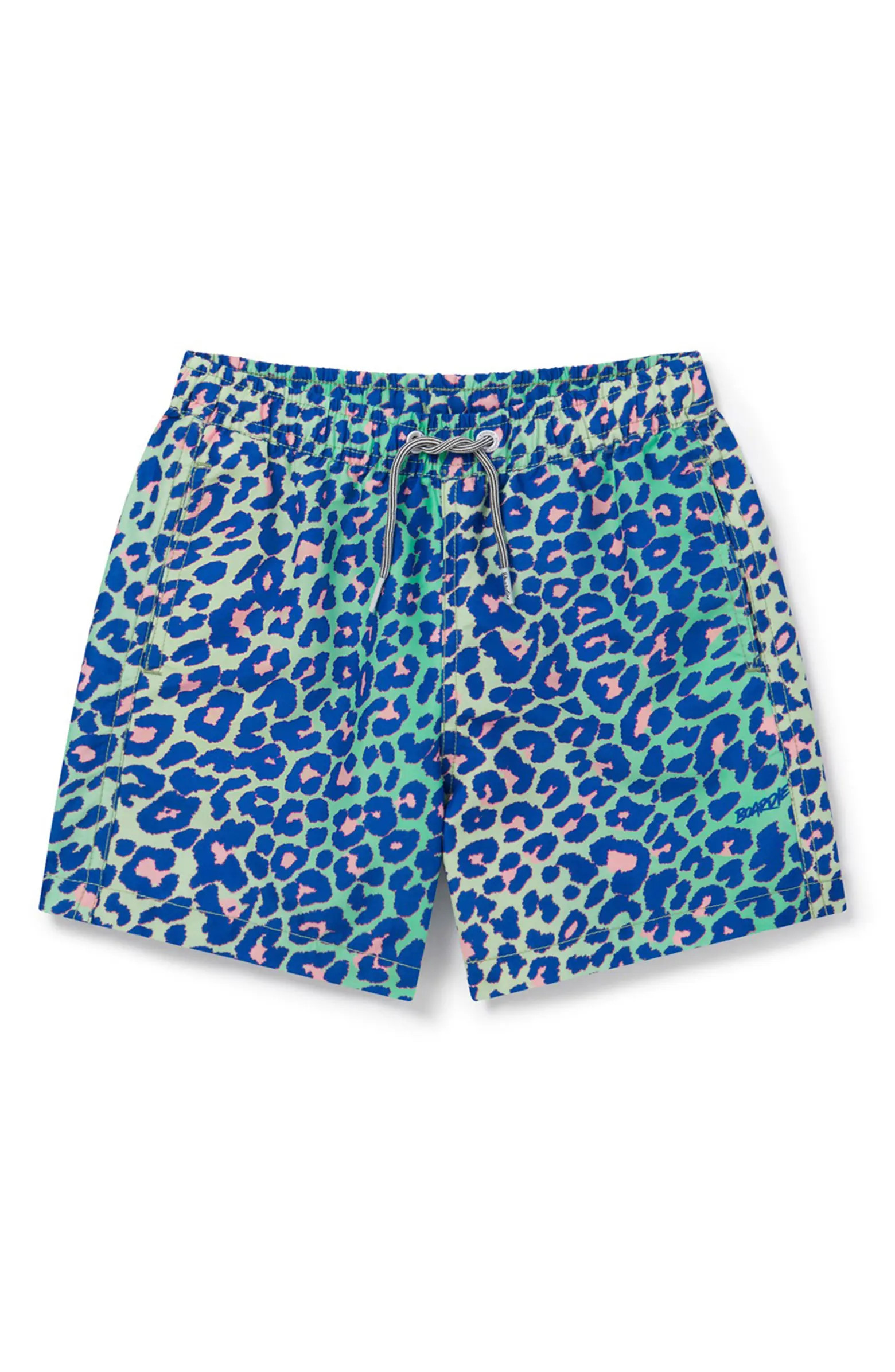 Boardies Kids' Lime Leopard Swim Trunks | Nordstrom | Nordstrom