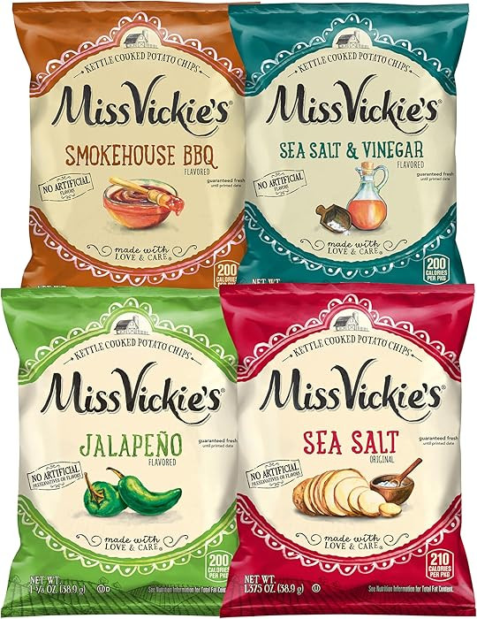 Miss Vickie's Kettle Cooked Potato Chips, Variety Pack, 1.375 Ounce (Pack of 28) | Amazon (US)