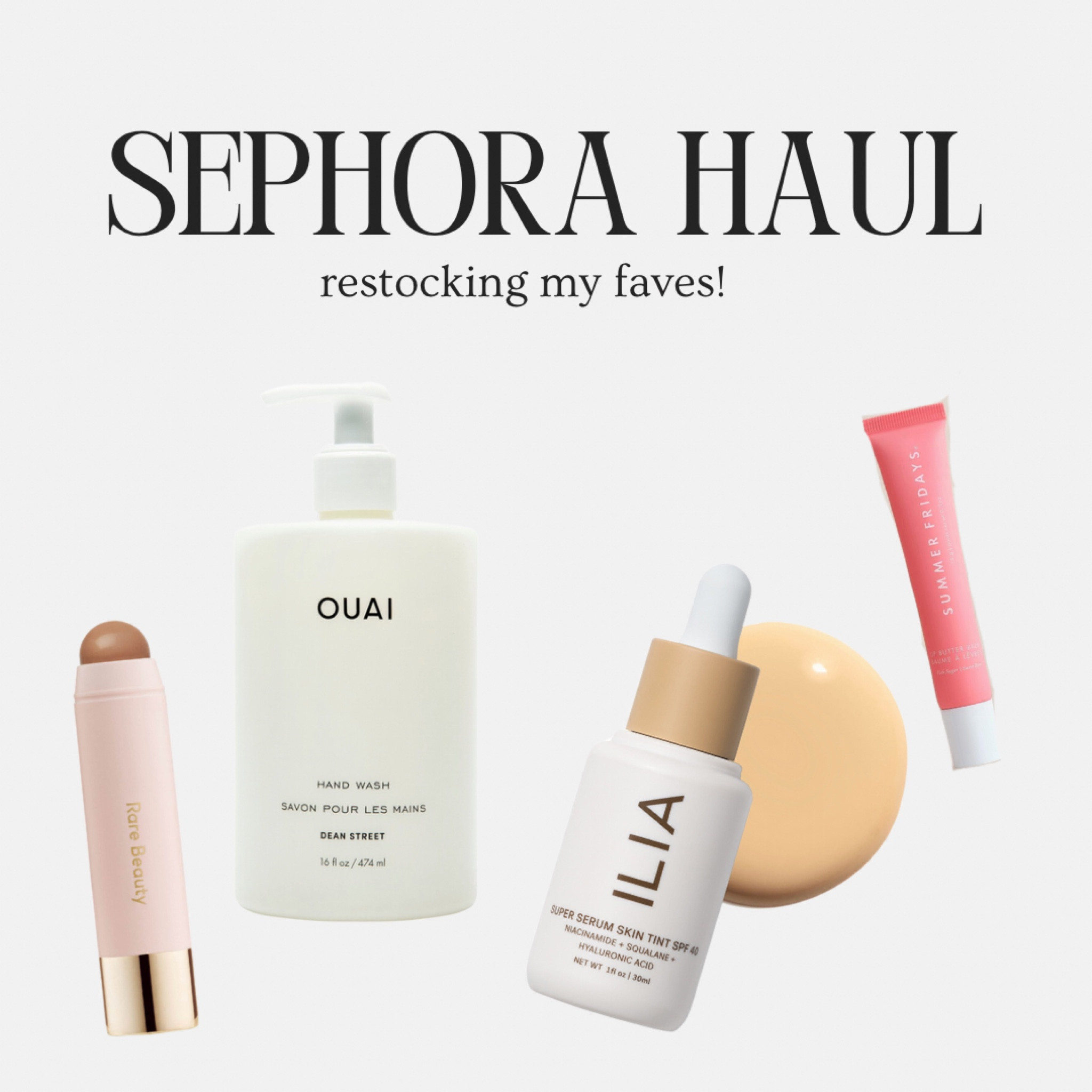 Restocking on my Sephora faves✨💗 #sephora #makeup #ilia #summerfridays

#LTKBeauty #LTKFindsUnder50 #LTKFindsUnder100