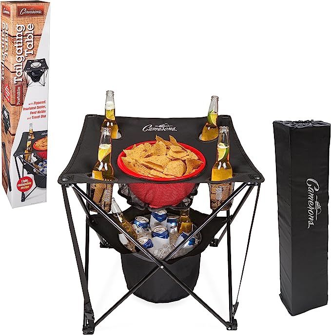 Camerons Products Tailgating Table- Collapsible Folding Camping Table with Insulated Cooler, Food... | Amazon (US)