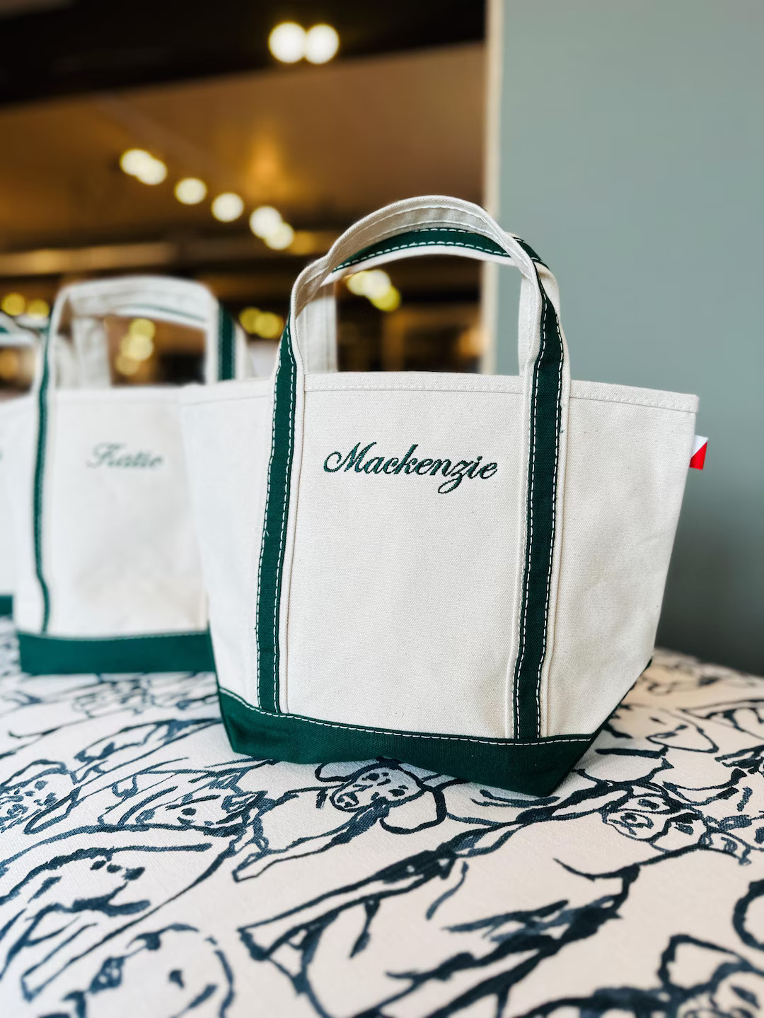 Mini Canvas Tote, Small Custom Bag, Bridal Party Gift, Monogram Canvas Boat Bag, Ironic Personali... | Etsy (US)