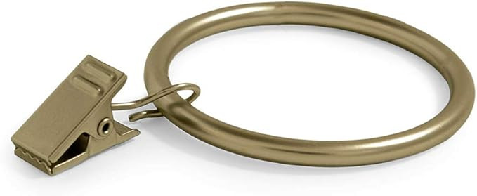 Ivilon Drapery Curtain Clips with Rings - Set of 14 Decorative Drapery Rings Curtain Clip Rings w... | Amazon (CA)