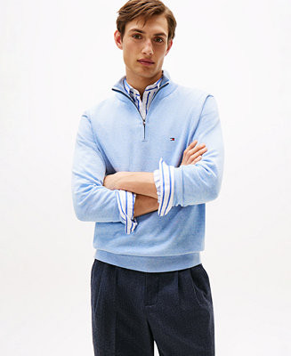 Men's Essential Quarter-Zip Pullover Knit Sweater | Macy's