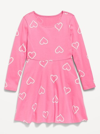 Printed Long-Sleeve Fit and Flare Dress for Girls | Old Navy (US)