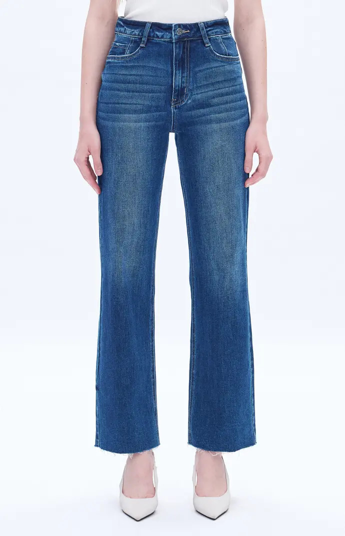 Raw Hem High Waist Wide Leg Jeans | Nordstrom