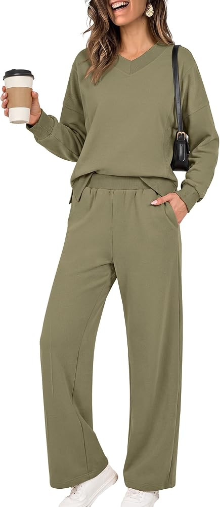 ANRABESS Two Piece Lounge Sets for Women Fall Sweatsuits | Amazon (US)