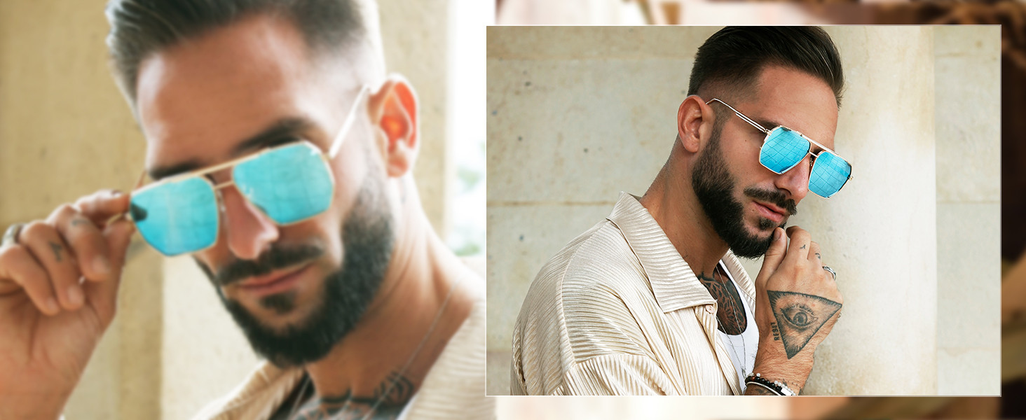 SOJOS Retro Oversized Square Polarized Sunglasses for Women Men Vintage Shades Classic Large Meta... | Amazon (US)