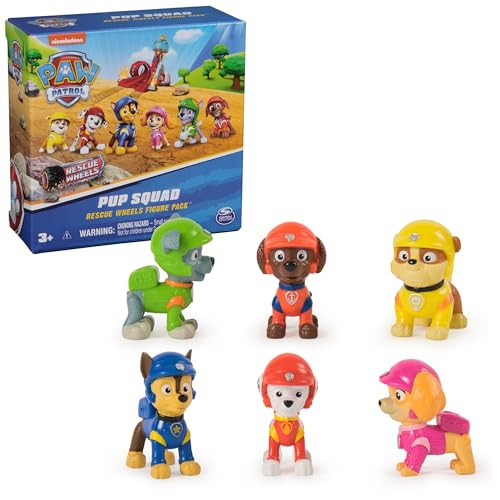 Paw Patrol: Rescue Wheels, 6-Pack Pup Squad Action Figure Gift Set, Under 2-Inch Figures, Kids Toys for Boys & Girls Ages 3 and Up | Amazon (US)