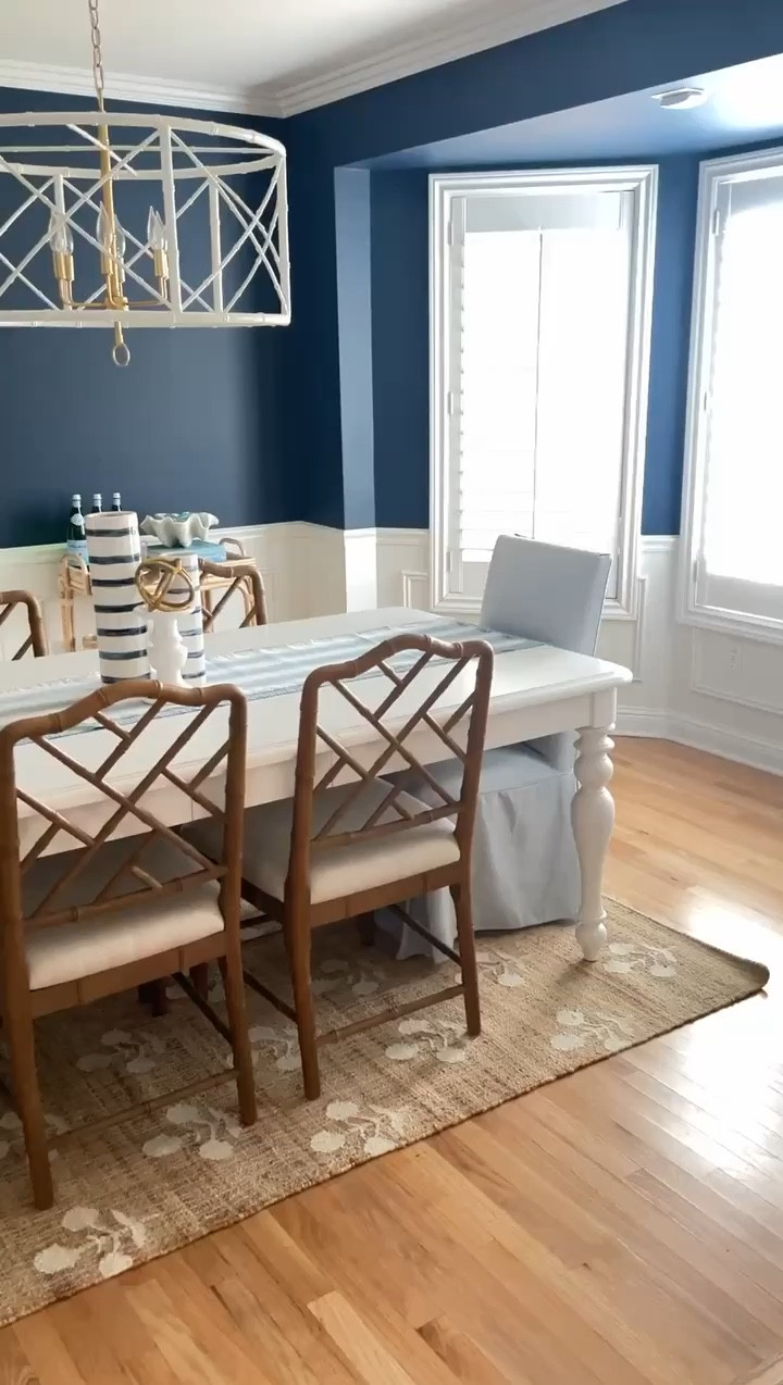 Loving my new dining room rug that pairs so well with my white dining table and blue dining chairs! 
12/7

#LTKHome #LTKStyleTip