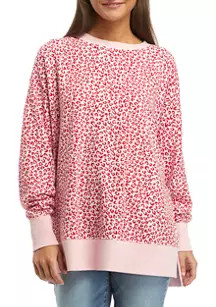 Long Sleeve Printed Sweeper Top | Belk