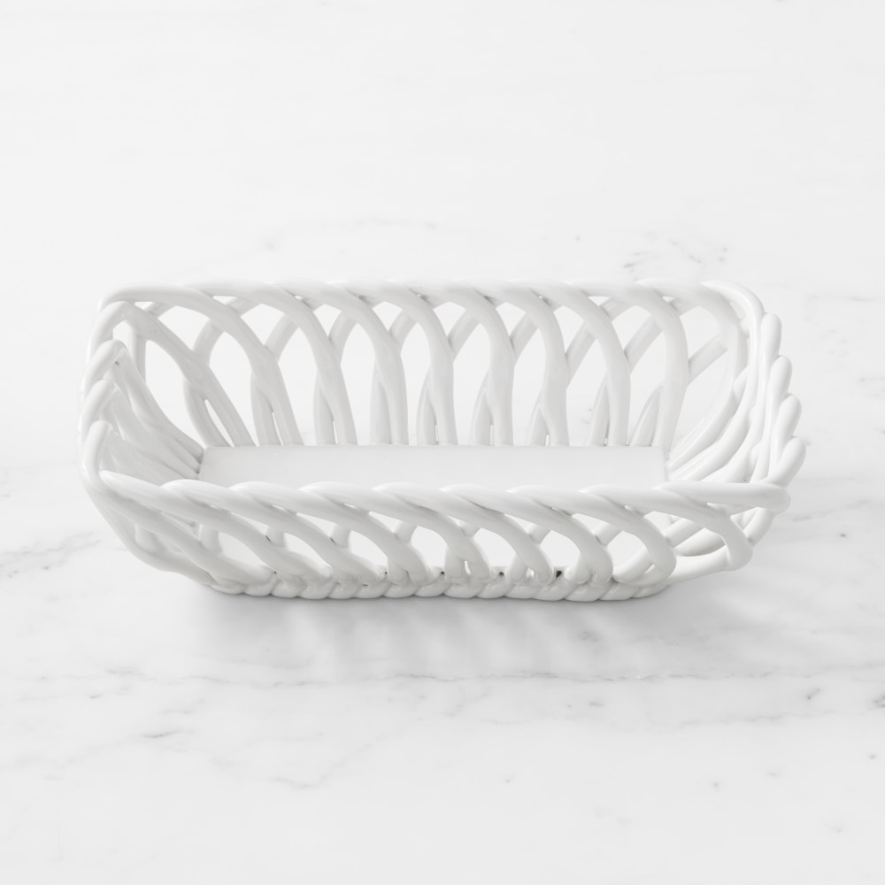 Low Ceramic Woven Bread Basket | Williams-Sonoma