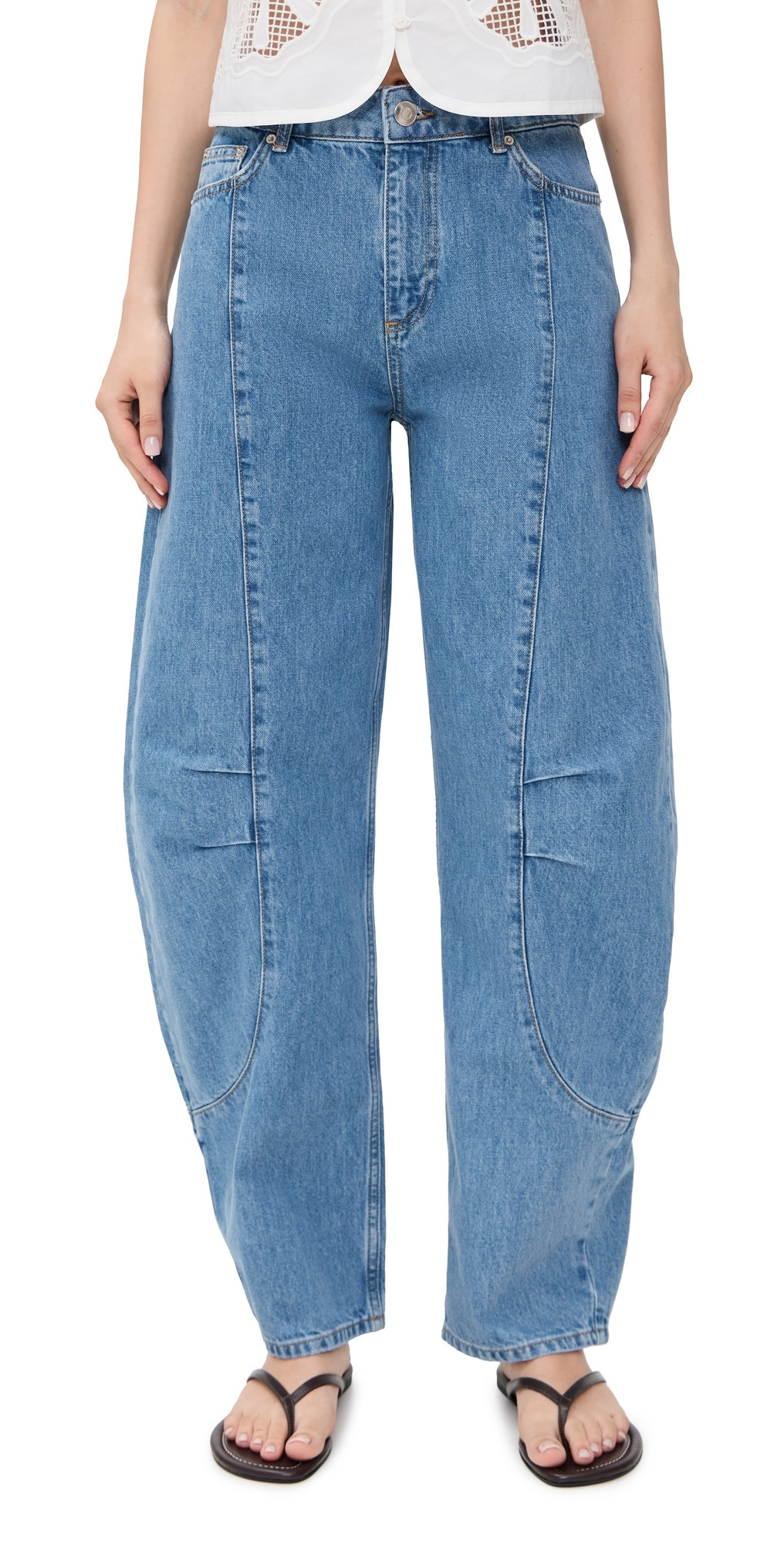 ALIGNE Courage Barrel Jeans Light Wash 30 | Shopbop