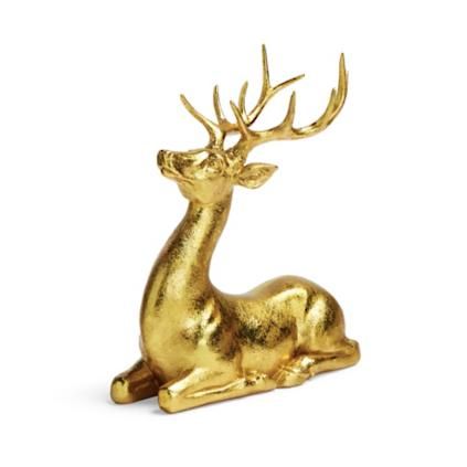 Metallic Shimmer Mantel Deer | Frontgate | Frontgate
