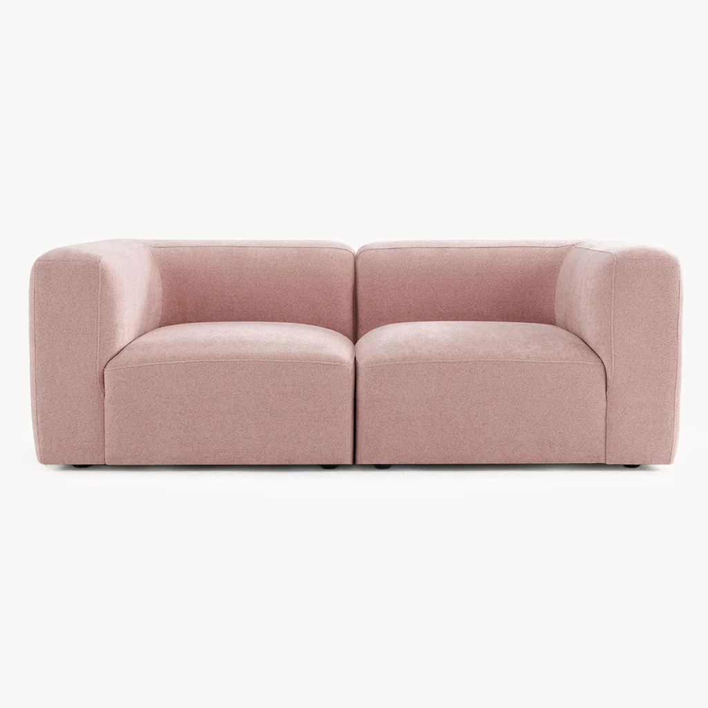 Philo Blush Pink Low Profile Modular Sofa (Loveseat) | Pop Maison