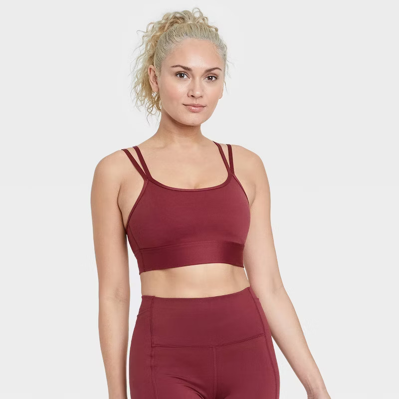 Women's Light Support Strappy Racer Back Bra - All in Motion™ | Target
