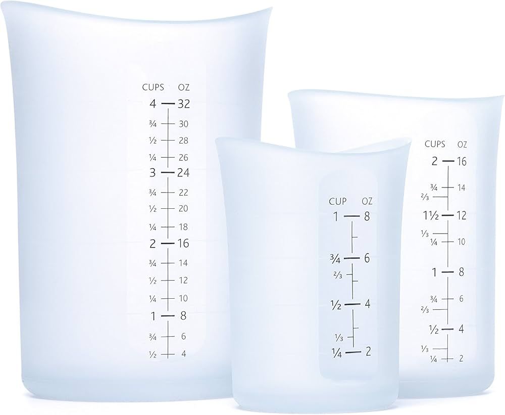 iSi Basics Measuring Set of 3 Silicone Flexible Measuring Cup, Translucent | Amazon (US)