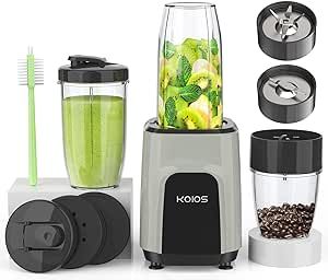 KOIOS 850W Countertop Blenders for Shakes and Smoothies, Protein Drinks, Nuts, Spices，Fruit Veg... | Amazon (US)