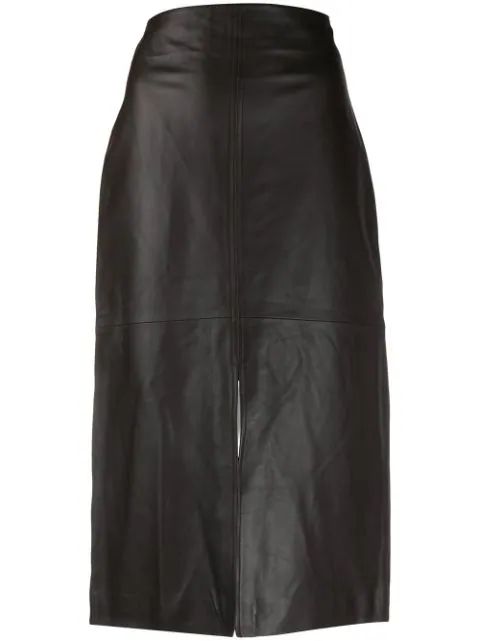 front slit pencil skirt | Farfetch (US)