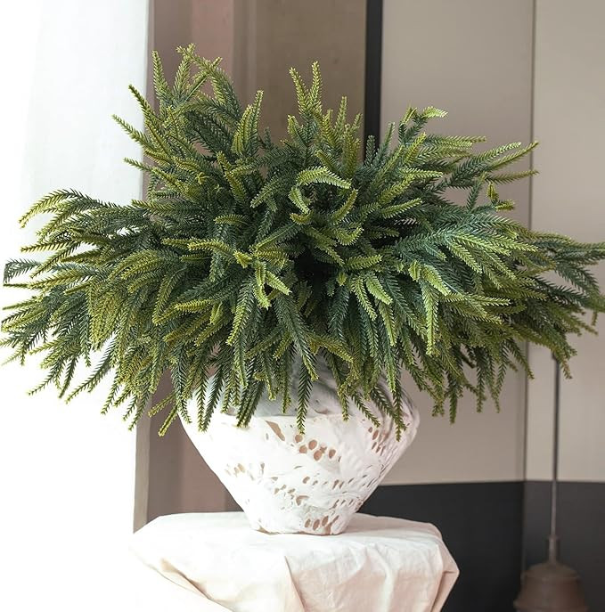 N&T NIETING 24inch Christmas Norfolk Pine Branches Norfolk Pine Artificial Christmas Branches Rea... | Amazon (US)