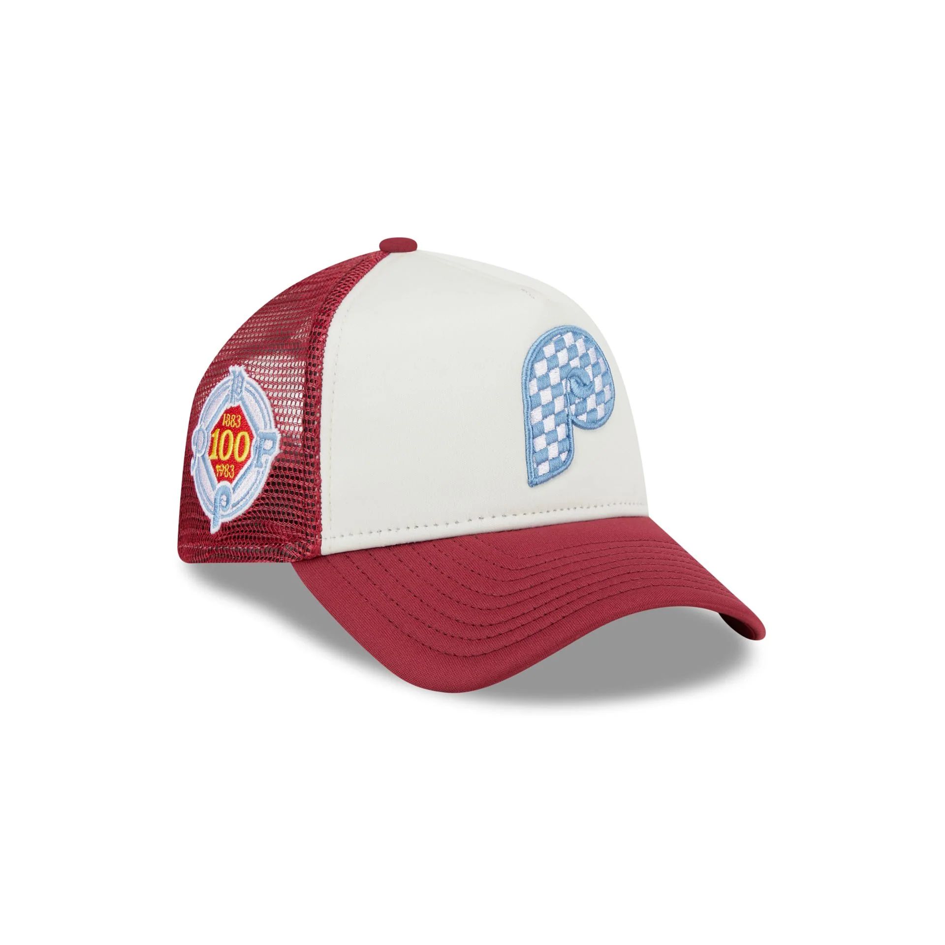 Philadelphia Phillies Checkered Flag 9FORTY A-Frame Trucker Hat | New Era
