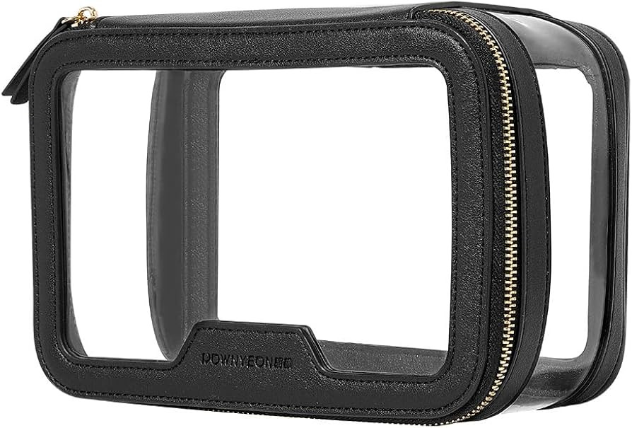 Rownyeon Clear Makeup Case Toiletry Bag Travel Makeup Train Case Portable Cosmetic Organizer Tran... | Amazon (US)