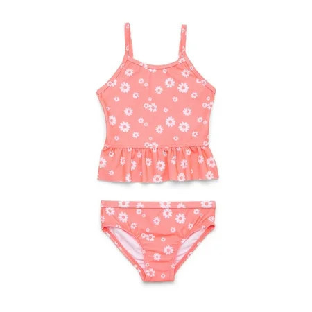 Wonder Nation Baby and Toddler Girl Tankini Swimsuit, 2-Piece, Sizes 12M-5T | Walmart (US)