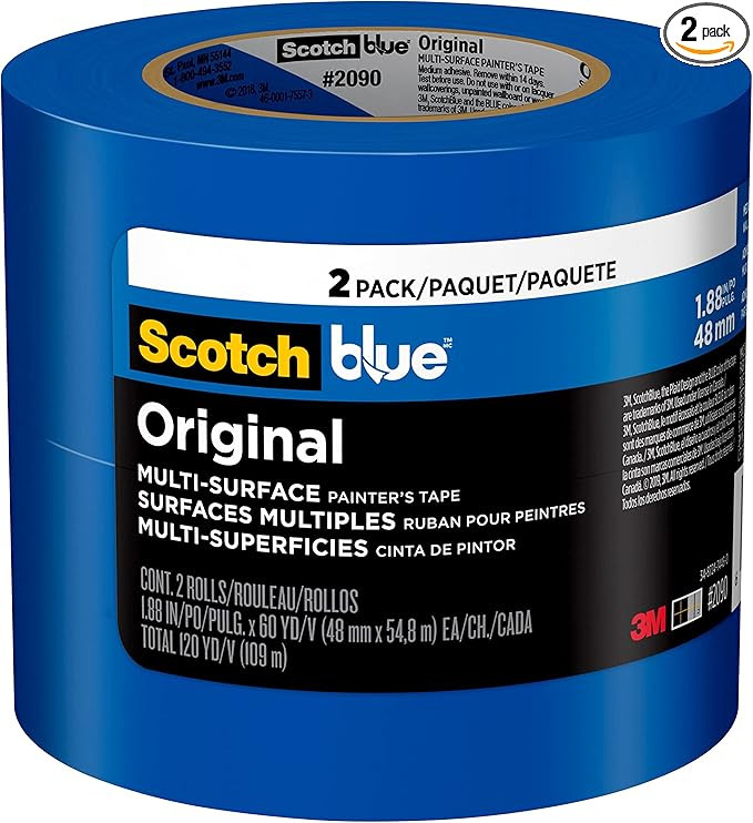 Scotch Original Multi-Surface Painter’s Tape, 1.88 inch x 60 yard, 2 Rolls | Amazon (US)