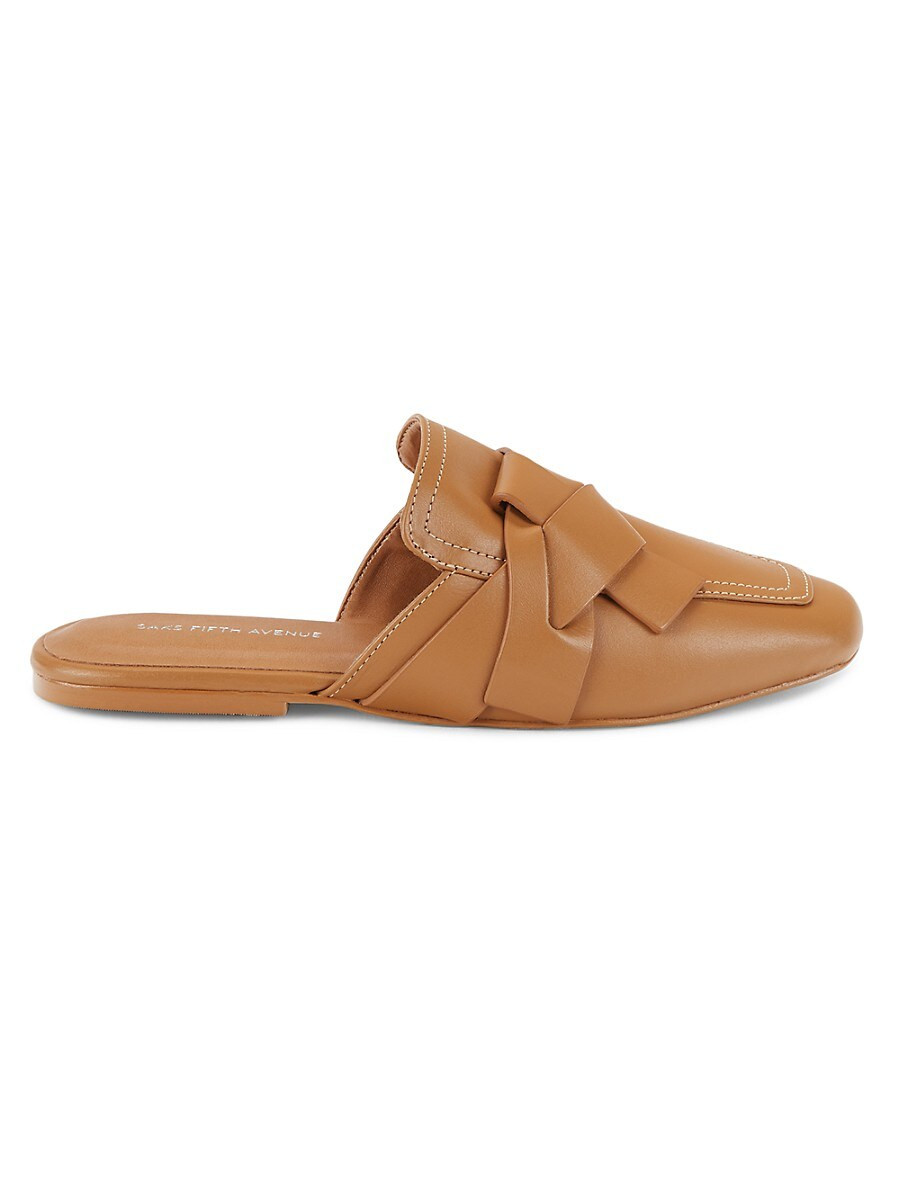 Saks Fifth Avenue Women's Sally Knot Flat Mules - Tan - Size 11 | Saks Fifth Avenue OFF 5TH