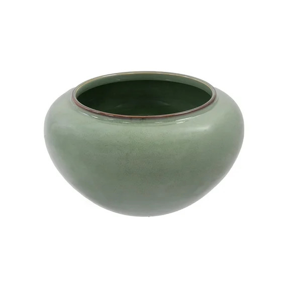 Better Homes & Gardens 8" Maeve Green Ceramic Planter with Drainage Hole and Plug | Walmart (US)
