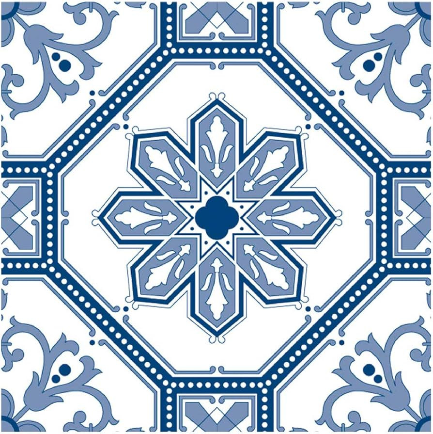 Spanish Portuguese Azulejo Style Backsplash Peel and Stick Tile Stickers Set of 20 pcs(3.9_L) | Amazon (US)