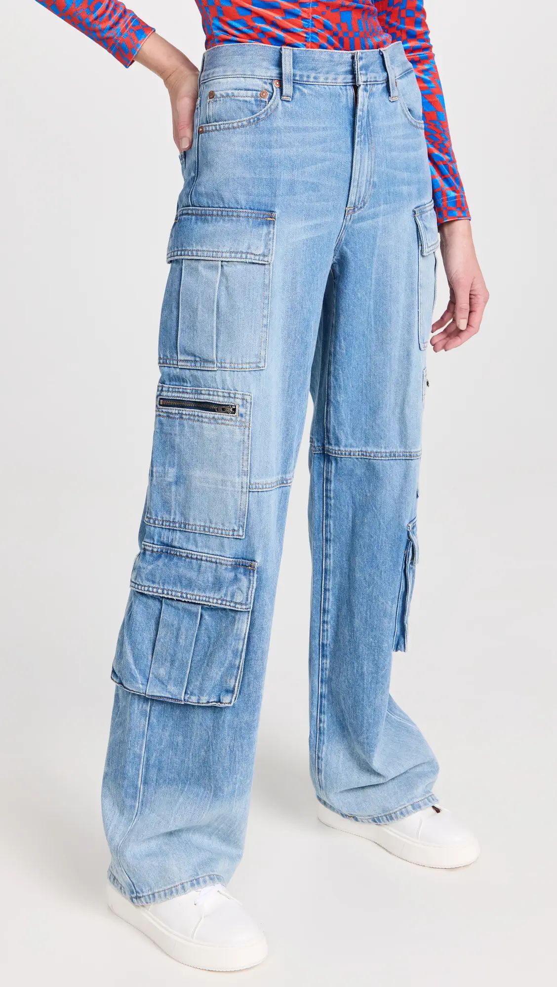 alice + olivia Cay Baggy Denim Cargo Jeans | Shopbop | Shopbop