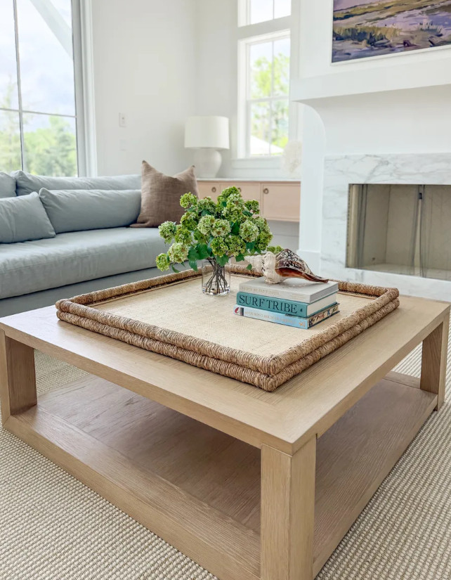 A peek in our new coastal living room! We love our light blue linen sofas, light wood coffee table, light wood and marble console table and more! #LTKSeasonal #LTKSaleAlert

#LTKHome 

 #LTKuk #LTKhome #LTKover50style