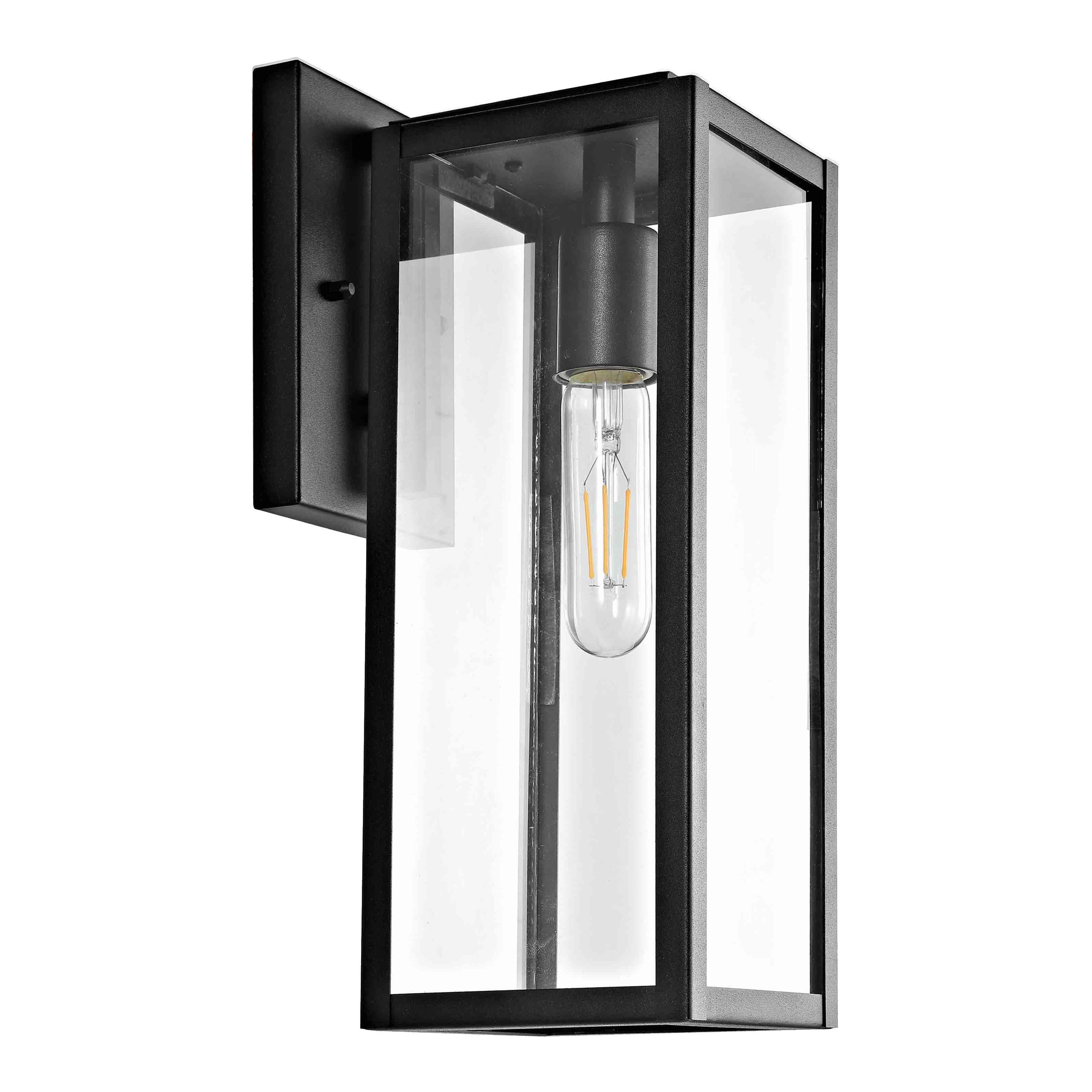 Norsan Black Metal And Glass Outdoor Wall Sconce | World Market