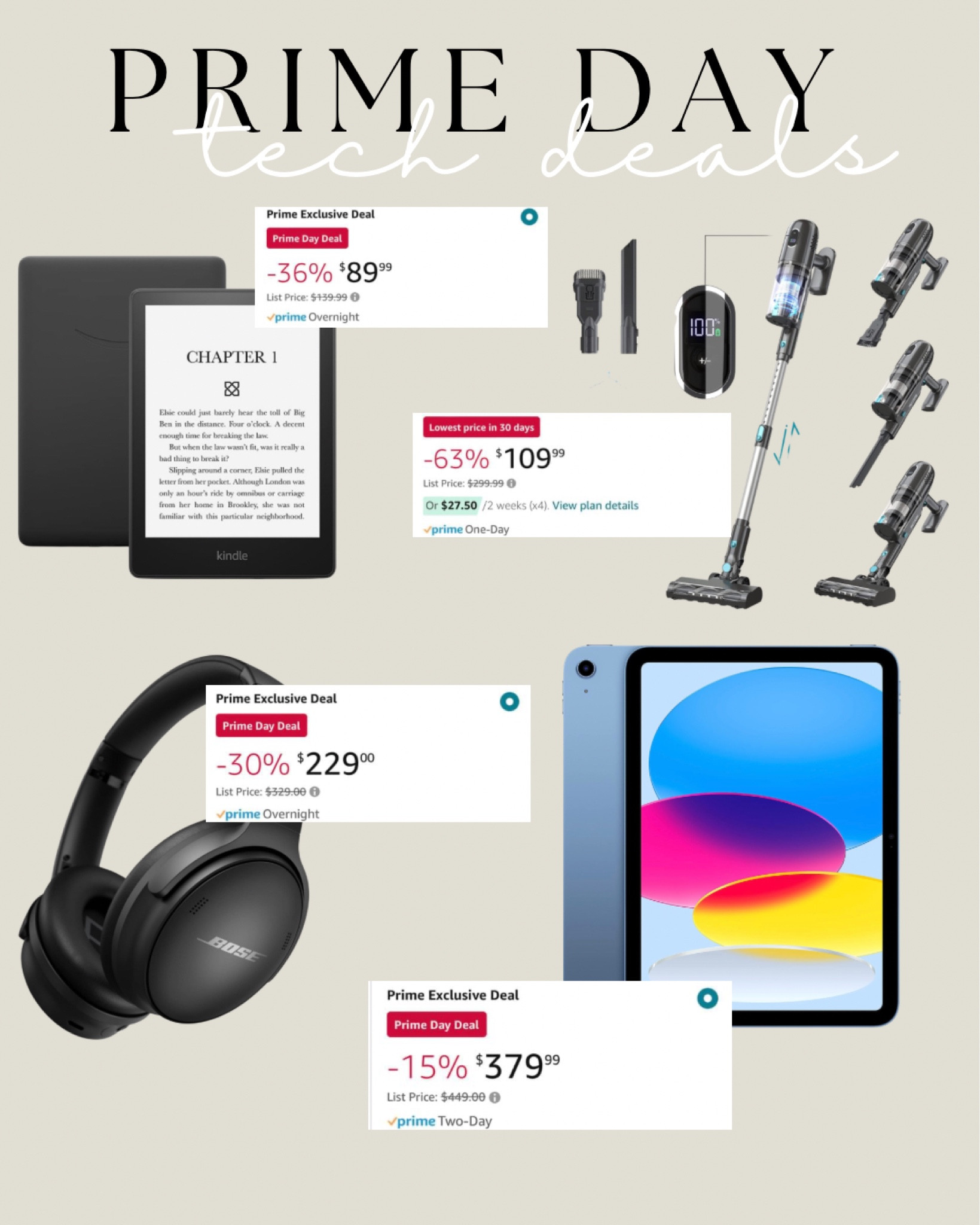 Prime day tech deals 

#LTKxPrimeDay #LTKunder50 #LTKsalealert
