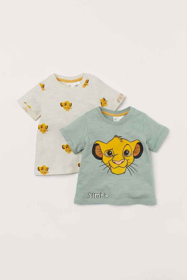 2-pack Printed T-shirts | H&M (US)