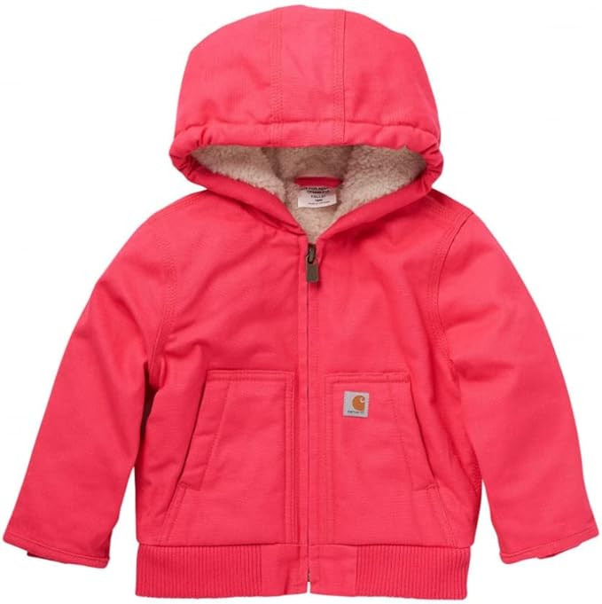 Carhartt Kid's CP9566 Canvas Insulated Hooded Active Jac - Girls | Amazon (US)
