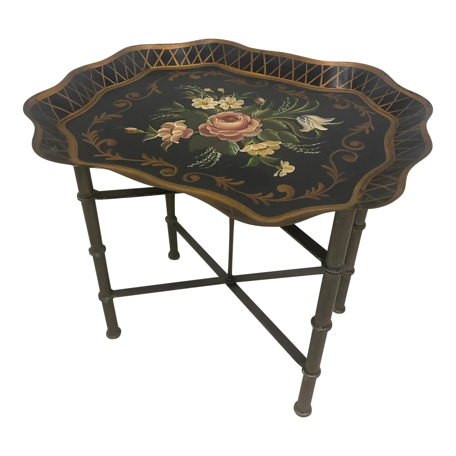 Mid 20th Century Metal Tray Table | Chairish