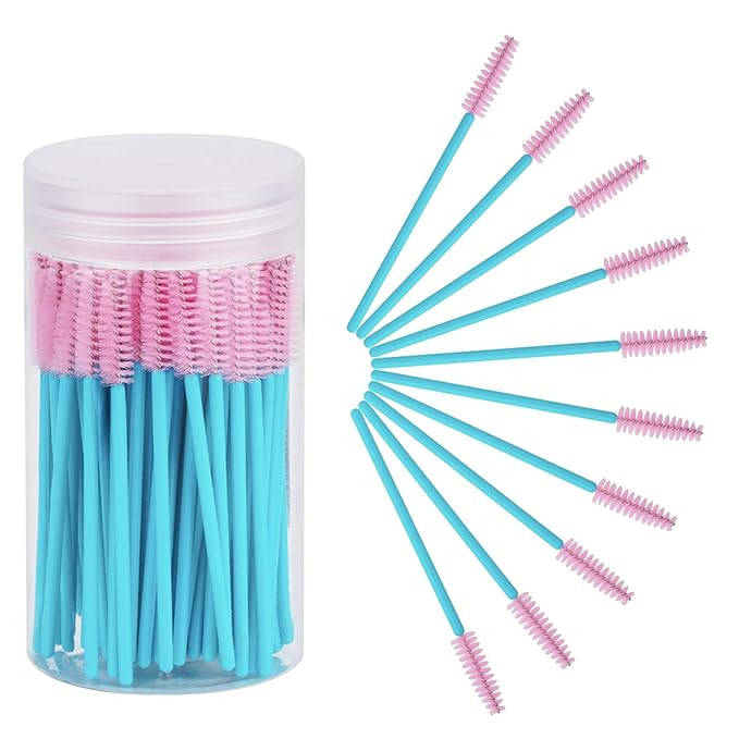 Cuttte 100pcs Disposable Mascara Brushes Wands Eyelash Brush Makeup Applicators Kits for Eyelash ... | Amazon (US)