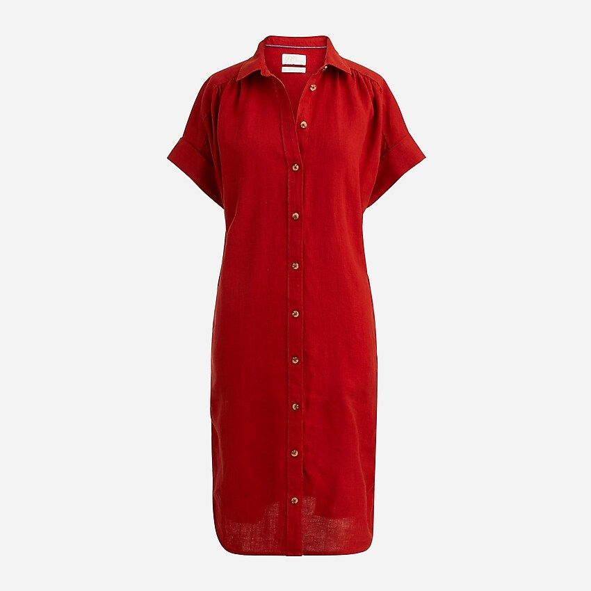 Relaxed-fit linen shirtdress | J.Crew US