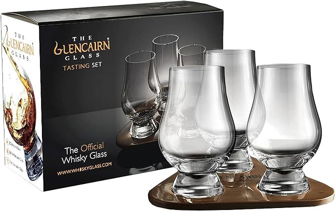 Glencairn Whisky Glass, Tasting Set of 3 with A Flight Tray in Gift Carton | Amazon (US)