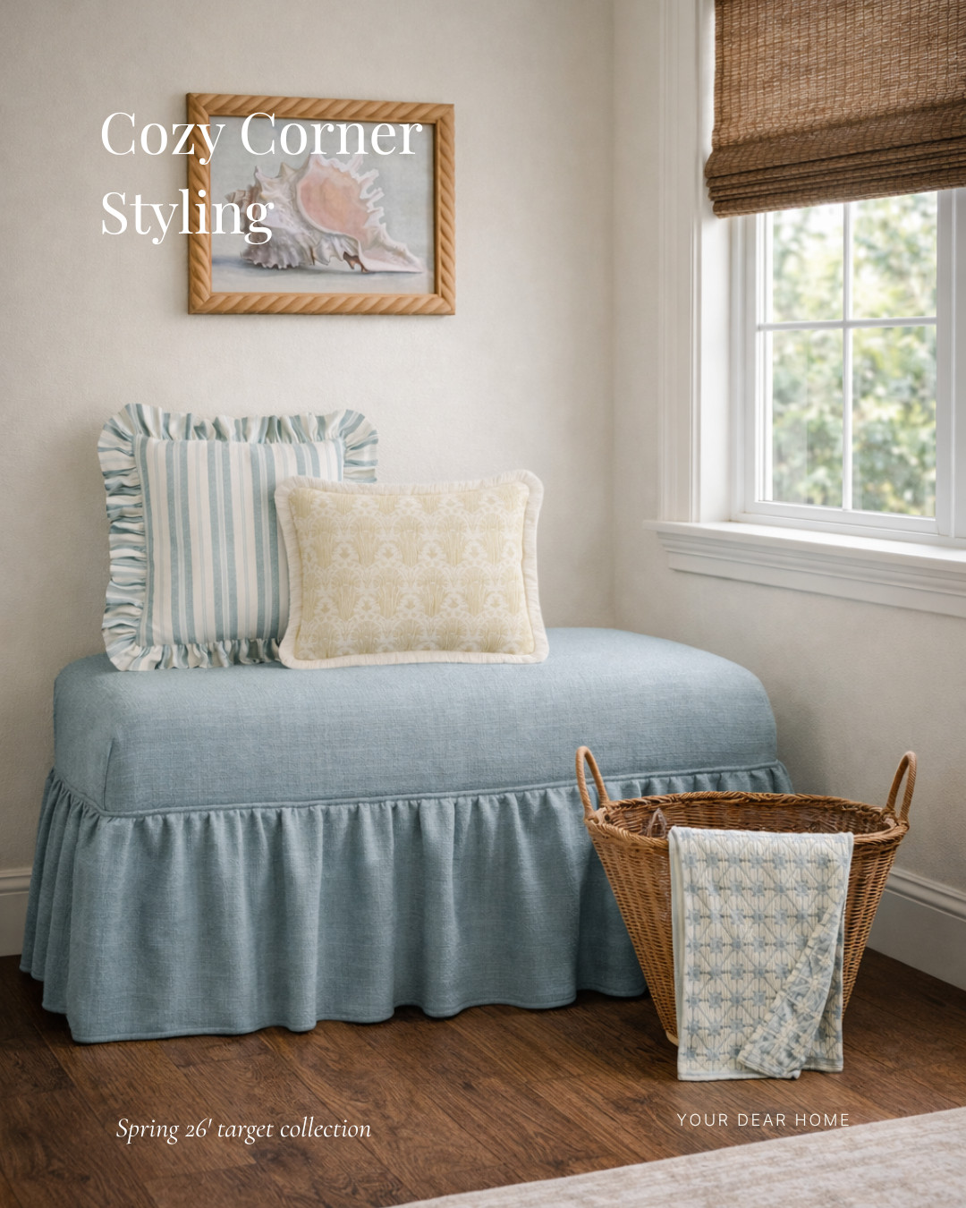 NEW Studio McGee Target Spring 2026 Collection is dropping 12/28! SAVE this styling idea for a cozy corner vibe! 

 #LTKSeasonal #LTKHome