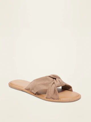 Knotted-Twist Slide Sandals for Women | Old Navy (US)