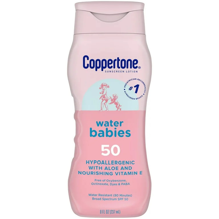 Coppertone WaterBabies SPF 50 Baby Sunscreen Lotion, Sunscreen SPF 50, 8 fl oz | Walmart (US)