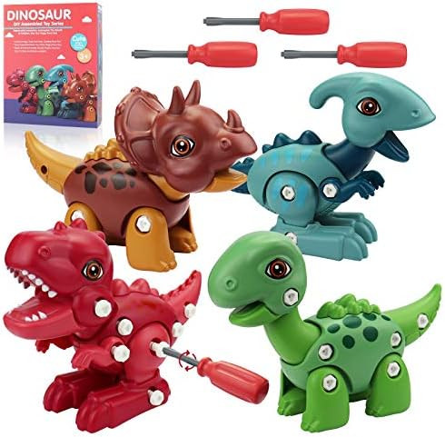 ZIZICG Take Apart Dinosaur Toys for Kids 3-7,STEM Construction Building Toys with Hand Screwdrive... | Amazon (US)