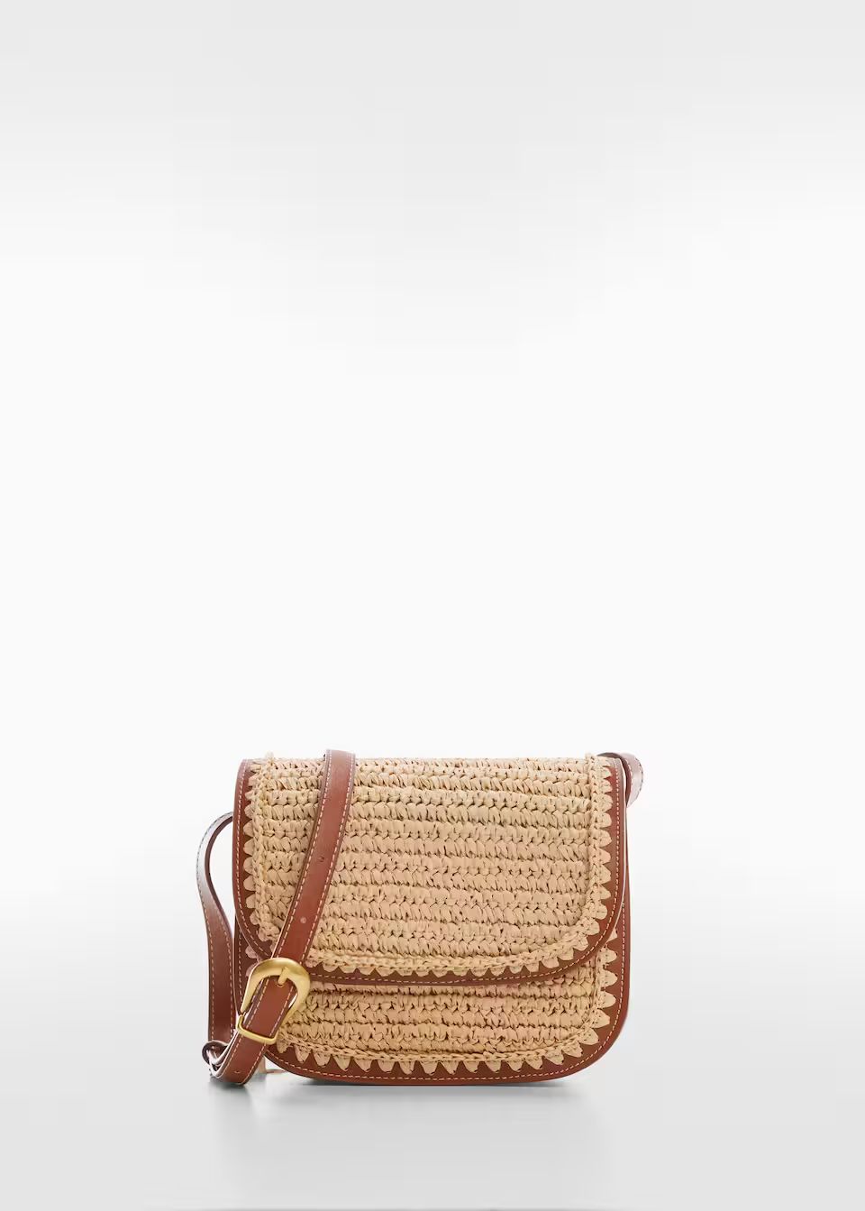 Natural fibre shoulder bag | MANGO (UK)